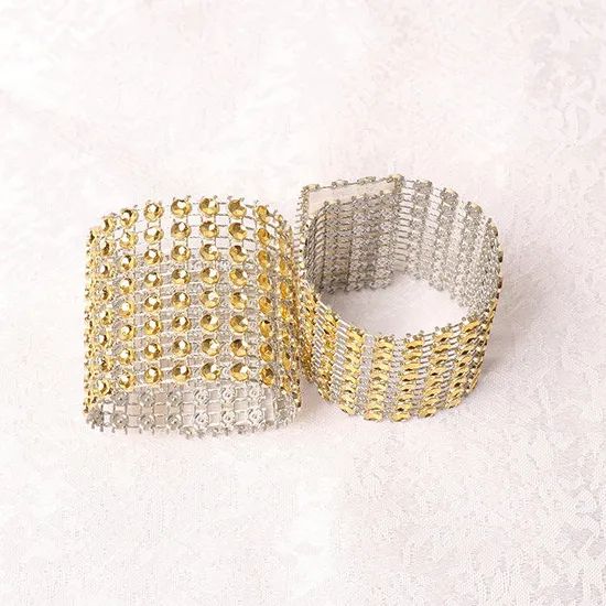 Elegant Crystal Napkin Rings for Wholesale Party Banquet Decor - Image 5