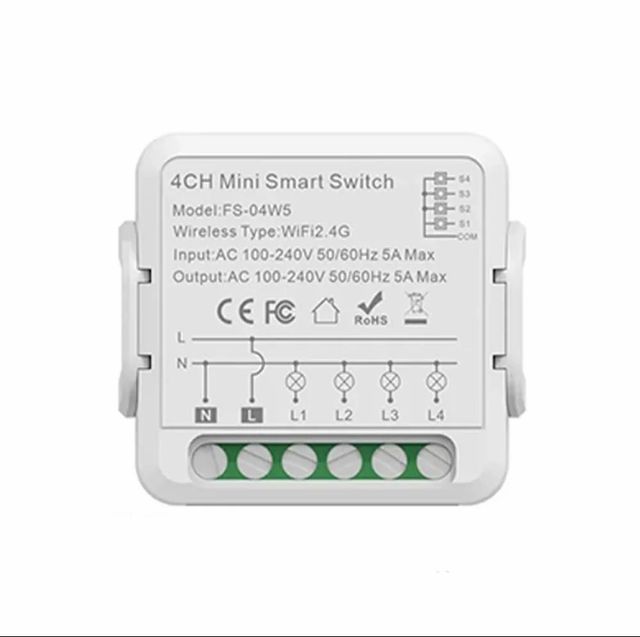 vmaxtel 4 Gang WiFi Smart Light Switch Hidden DIY Module Okos Smart APP Remote Control - Image 1
