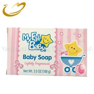 100g Floral Scent Solid Baby Bath Soap Palm Coconut Oil Herbal OEM 7D Sample - Image 3