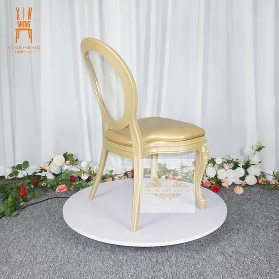 Gold PP Frame Clear Back Resin Rental Hotel Wedding Stackable Party Chair - Image 2