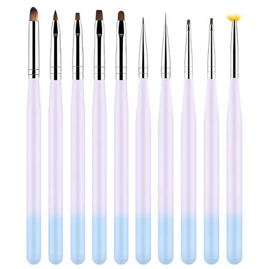 Multifunction Purple Color Nail Brush Set MOQ 10PCS OEM Welcomed Trademark GUYO Material Nylon Size Customized Sample - Image 1