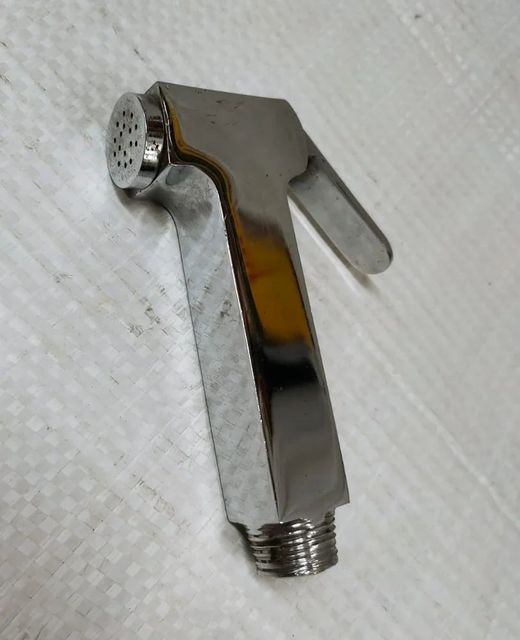 Square Health Faucet Brass Gun Color Silver Finish Chrome Material Brass Mounting Type Wall - Image 1