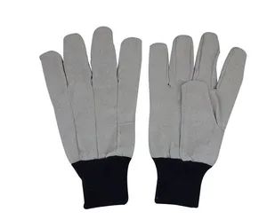 Economic Labor Protection Drill Cotton Work Gloves Origin China Length Short Size 10" 10.5" Color Customized HS Code 4203291090 - Image 3