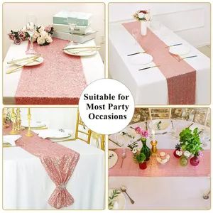 Sequin Table Runners High Quality Factory Direct Custom Wedding Sequin Glitter Table Runner - Image 4