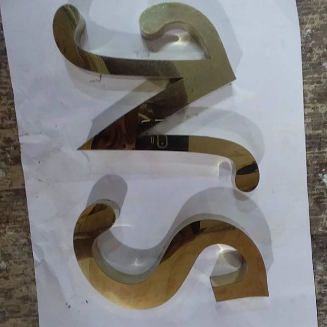 Brass Letters Sign Boards Letter Style 3D Finish Polished Lighting Non Lit Brass Grade CZ108 Letter Thickness 1 mm Mounting Type Wall - Image 9