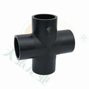 High-Quality Equal Cross Pipe Fitting for HDPE Water Systems Type Equal SDR 11/13.6 Head Type Cross Technics Injected Connection Welding - Image 3