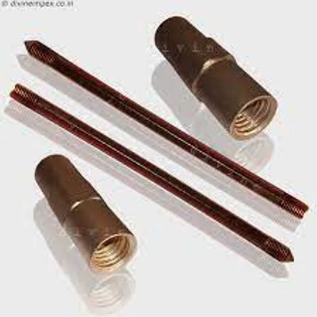 Cylinderical Brass Earthing Rods, For Industrial Material SS Color Silver Shape Cylinderical Surface Finish Smooth Fault Current Capacity - Image 3