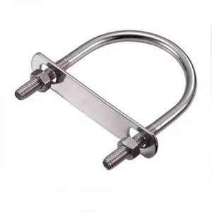 Half Thread Stainless Steel 316 Bent U Shap Clamp Bolt - Image 6