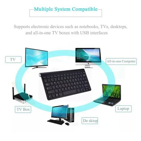Mini Wireless Keyboard & Mouse Set with Gaming Pad - Black Origin China Trademark N/A Model NO. C0004989C Keyboard Weight 300g - Image 6