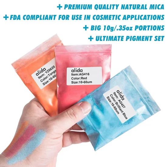 Metallic Epoxy Resin Pigment Type Natural EINECS Other Colour 30colors Trademark Alida HS Code 320650000 Blue Pigments Iron - Image 2