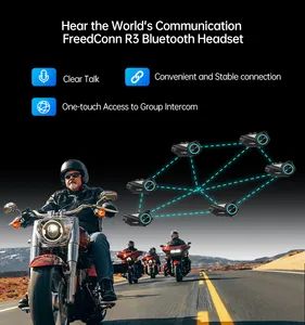Freedconn R3 PRO Bluetooth Intercom Waterproof with Motorcycle 6 Riders Bluetooth Intercom - Image 2