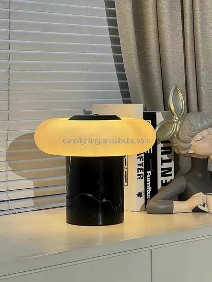 Snowflake Mushroom Modern Bedside Table Lamp Desk Marble Table Lamp - Image 6