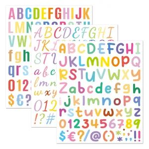English Letter Stickers Small Size Waterproof Decorative Numeric Letter Ledger Stickers - Image 1