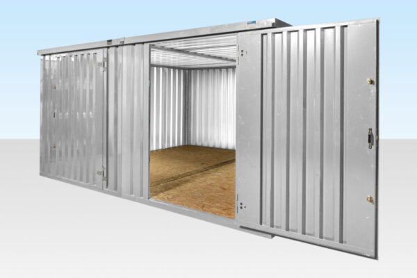 Flat Pack Containers / 4M X 4.2M Side Linked Flat Pack Container Bundle (Galvanised) - Image 2