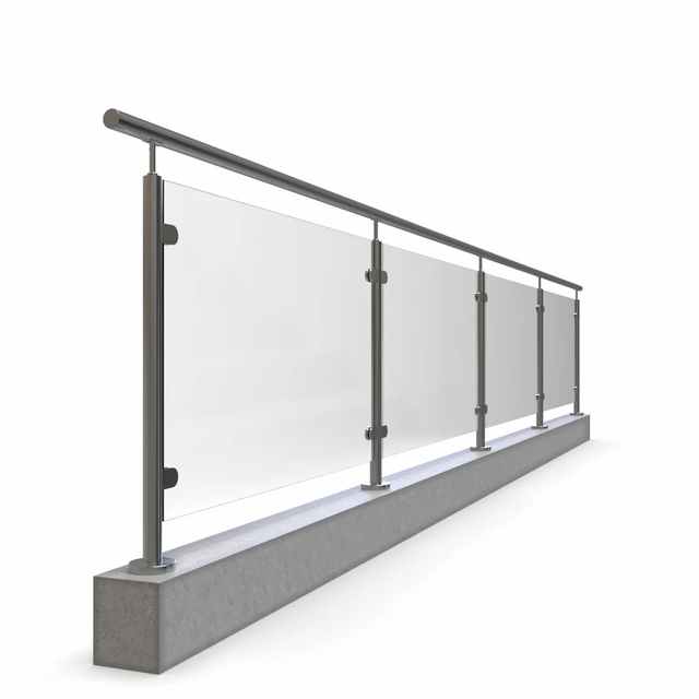 Stainless Steel Glass Railing Handrail Square Steel Grade SS 304 Glass Finish Clear Finish Mirror (Polished) Glass Thickness 12mm, At Least - Image 2