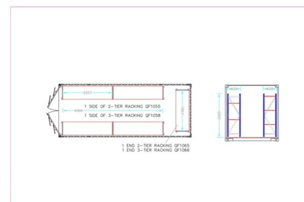 Adjustable, Heavy Duty Three Tier Racking for Rear of Container - Image 4