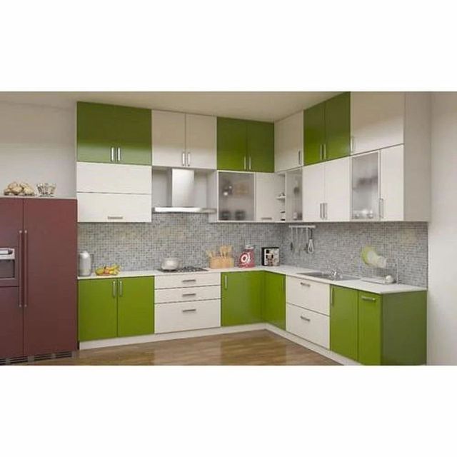 L Shaped Aluminium Modular Kitchen - Image 1