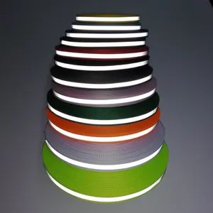 Factory Reflective Webbing Polyester Nylon Tape Reflective Ribbon for Clothing - Image 6