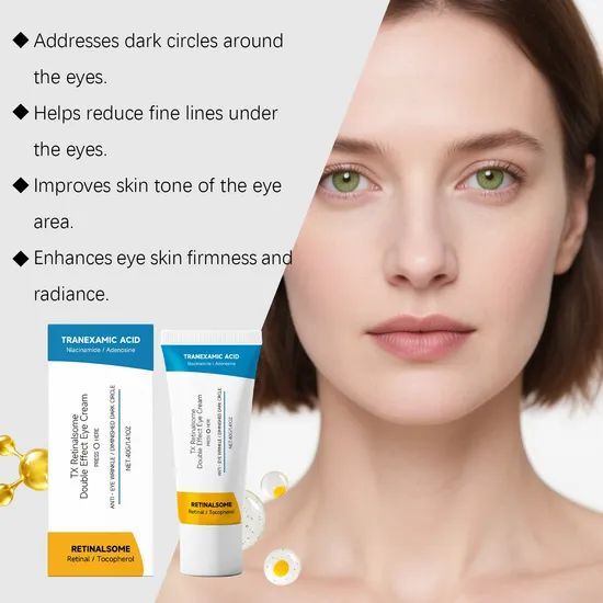 Vegan Retinol Under Eye Cream Collagen Peptides Anti-Aging Eye Cream for Dark Circles Puffiness Wrinkles Fine Lines Eye Cream - Image 1