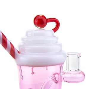 Ice Cream Theme Glass Smoking Water Pipe Oil DAB Rig Dia 12cm Joint 14mm Height 30cm Shape Round Trademark No Thickness 5mm - Image 2