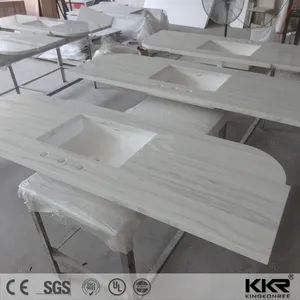 Artificial Stone Worktop Vanity Top Trademark KKR Colors 100 Colors Design Customized HS Code 6810999000 Size up to - Image 6
