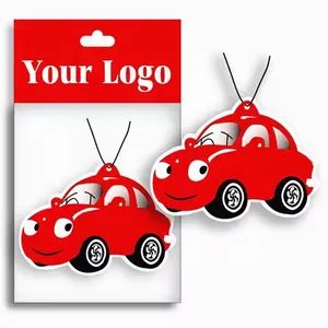 Factory Price Custom Logo Cute Hanging Car Paper Air Freshener - Image 3