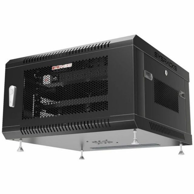 Sysracks 6U  Depth Wall Mount Color Black Rack Size 6U Brand Sysracks Rack Depth 600mm Material Alloy Steel External Depth 24 - Image 3