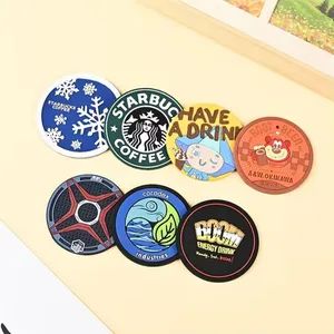 Custom Blank Round Promotion Coaster Mat Sublimation Neoprene Car Coasters - Image 1
