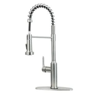 304 Stainless Steel Pull out Kitchen Faucet with 60cm Inlet Hose - Image 4