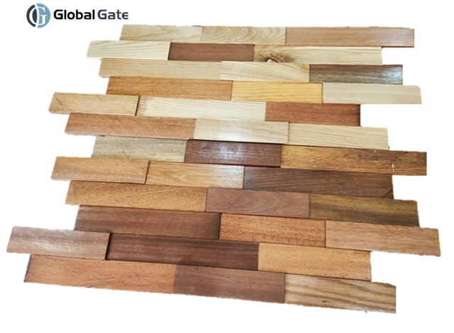 3D natural wood background panel for indoor usage - Wood wall panel cladding - Image 2