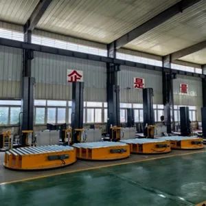 High Efficient Stretch Film Mobile Packing Machine for Manual Vertical Pallet Online Wrapping Machine with Lift Membrane Frame - Image 4