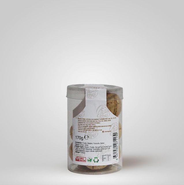 Big Hazelnut Macaroon Acibadem 1 Pcs Natural Ingredient Turkish Made Confectionery 120 Gr Pet Packaging - Image 4