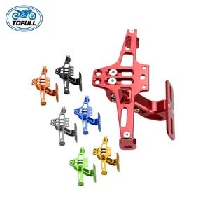 Motorcycle Modification Accessories Adjustable Rear CNC Aluminum License Plate Frame - Image 4