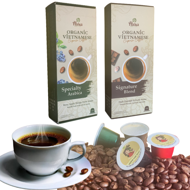 Vietnam Supplier Capsule Coffee Nespresso- Specialty Arabica Medium Dark roast Hiva's coffee 10 x 0.21 oz /cup - Image 5