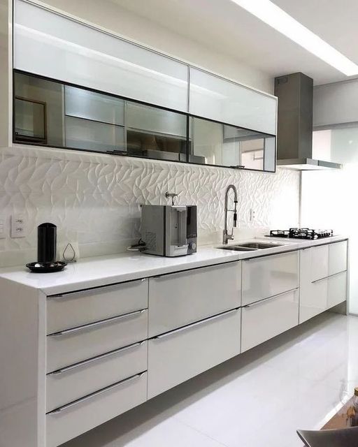 Modular Kitchens Customized Material PVC Appearance Modern Finish Type Polished Mount Type Floor Mount Pattern Design - Image 3