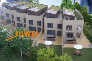 Scale Townhouse Villa Model Building with Interior Layout (JW-240) - Image 4