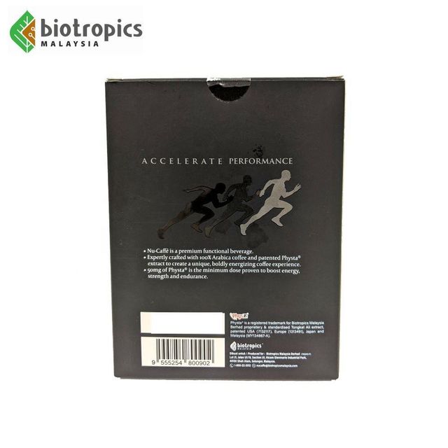 Malaysia Nu-Caffe Instant Black Coffee with Tongkat Ali Extract Without Creamer Sachets In a Box - Image 5