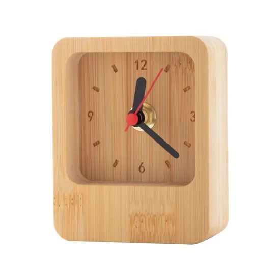 Unique Solid Wood Mini Desk Clocks Trademark Ebei HS Code 4421909090 Model NO. EB-A1205 Color Natural Color Origin Fujian China - Image 3