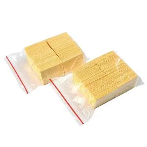 Yellow Skin Face Cleaning Cellulose Sponge Makeup Sponge Color Yellow Shape Retangle Trademark qimian Usage Bath, - Image 2