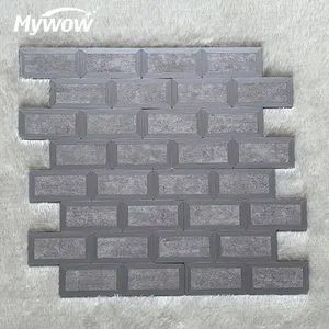 Basket Weave Irregular White Black Marble Mosaics Tiles - Image 4