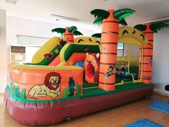 Dinosaur Adventure Inflatable Bouncer & Slide Combo Kids Jumping Castle Obstacle Course - Image 3