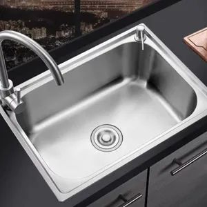 Stainless Steel 304 Single Basin Handmade Sink for Kitchen - Image 4