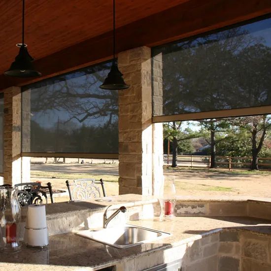 Motorized Zipper Track Outdoor Screen Roller Blinds Origin China Trademark OEM Warranty 1 Year Model NO. ZPS001 HS Code - Image 3