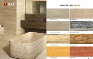 Beige and Grey Travertine Tiles for Wall Cladding Inner Decoration - Image 5