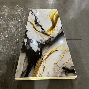 Eco Friendly Plastic Marble Wall Paneling Sheet High Glossy UV Coating Decorative PVC Wall Panels - Image 3