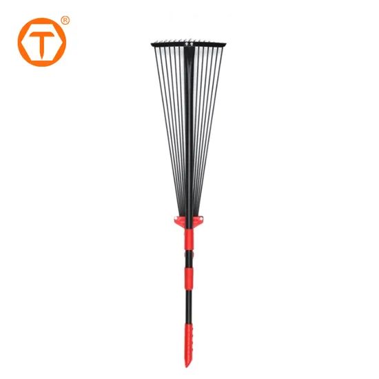 15 Teeth Steel Lawn Home Leaf Rake Weed Rake Origin China Scope Gardens Shape Flat Rake Model NO. GE5017 Teeth Single - Image 2