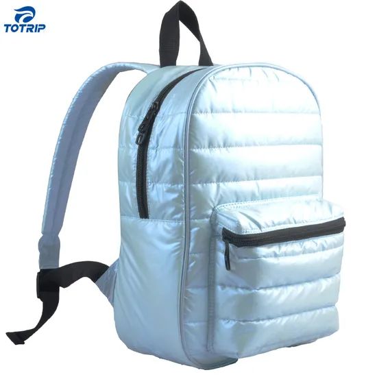 Custom Casual Lightweight Puffer Backpack Size 23" Color Black Style Sport MOQ. 500 PCS Origin China Type Backpack HS Code - Image 1