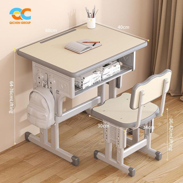 Factory Wholesale School Furniture Ergonomic Adjustable Desk and Chair Set Safe Height-Adjustable School Desk for Classroom - Image 3