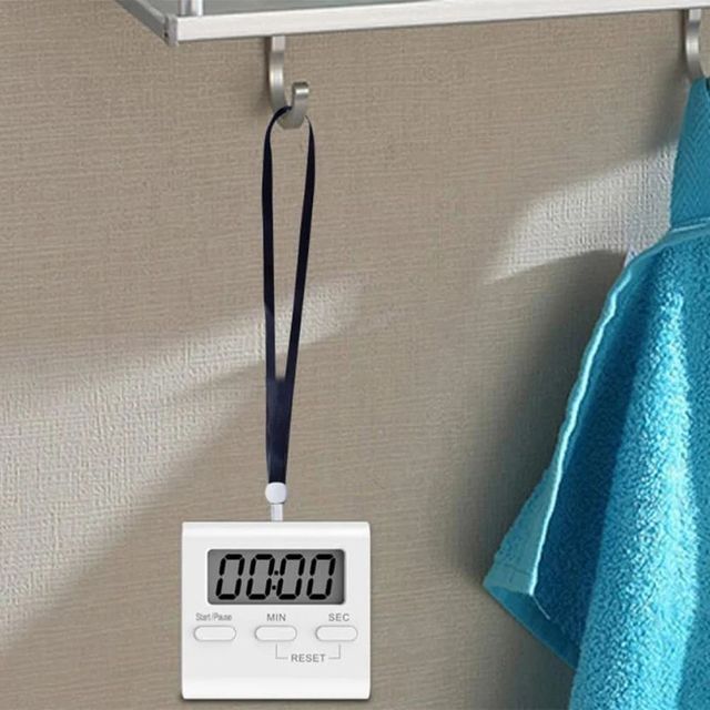 Square Timer, Small Digital Kitchen Timers, Timer for Cooking, Digital Stopwatch with Loud Alarm - Image 3
