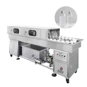 Semi-Automatic Square Bottle Bottle Inside Flushing Bottle Water Cleaning Drying Machine - Image 1